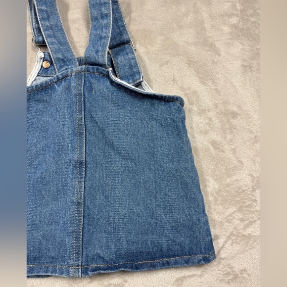 7 for all Mankind Denim 100% Cotton Button Front Overall Blue Jean Dress 12 M - Picture 11 of 14